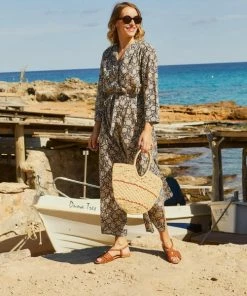 Petite Mendigote Tamara Print Dress - Blue