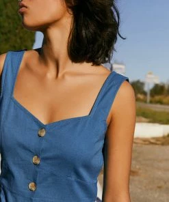 Petite Mendigote Sandy Canard Blue Dress