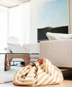 Play and Go Tappeto Portagiochi Righe Senape