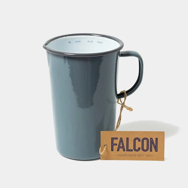 Falcon Enamelware Pigeon Grey 2 Pint Jug 1 Falcon Enamelware Pigeon Grey 2 Pint Jug