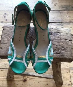 Petite Mendigote Dilmo Heeled Sandal - Bright Green