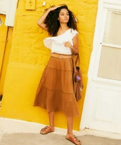 Petite Mendigote Laura Gaze Tabac Skirt