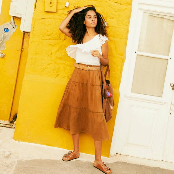 Petite Mendigote Laura Gaze Tabac Skirt 1 Petite Mendigote Laura Gaze Tabac Skirt