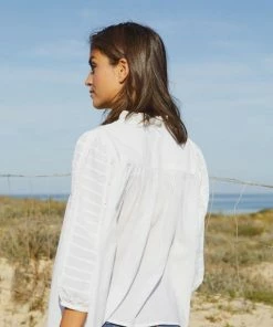 Petite Mendigote Lison Organic Cotton Top - Light Blue (not White As Photo)