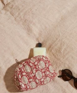 Petite Mendigote Printed Make Up Bag - Red