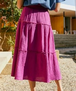 Petite Mendigote Laura Gaze Purple Skirt