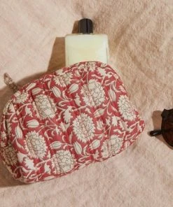Petite Mendigote Printed Make Up Bag - Red