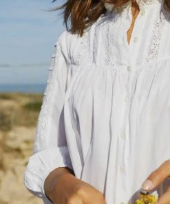 Petite Mendigote Lison Organic Cotton Top - Light Blue (not White As Photo)