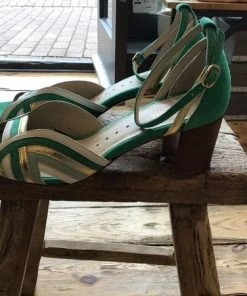 Petite Mendigote Dilmo Heeled Sandal - Bright Green