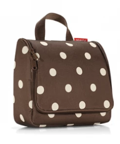Reisenthel Mocha Dots Foldable Toilet Bag