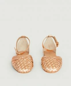 Petite Mendigote Piccolo Metallic Leather Sandals