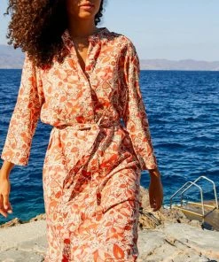 Petite Mendigote Tamara Clematite Orange Dress