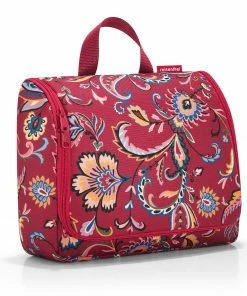 Reisenthel XL Paisley Ruby Large Foldable Toilet Bag