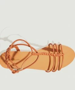 Petite Mendigote Calebe Leather Flat Sandals
