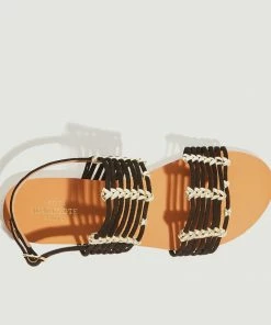 Petite Mendigote Thiago Leather Flat Sandals