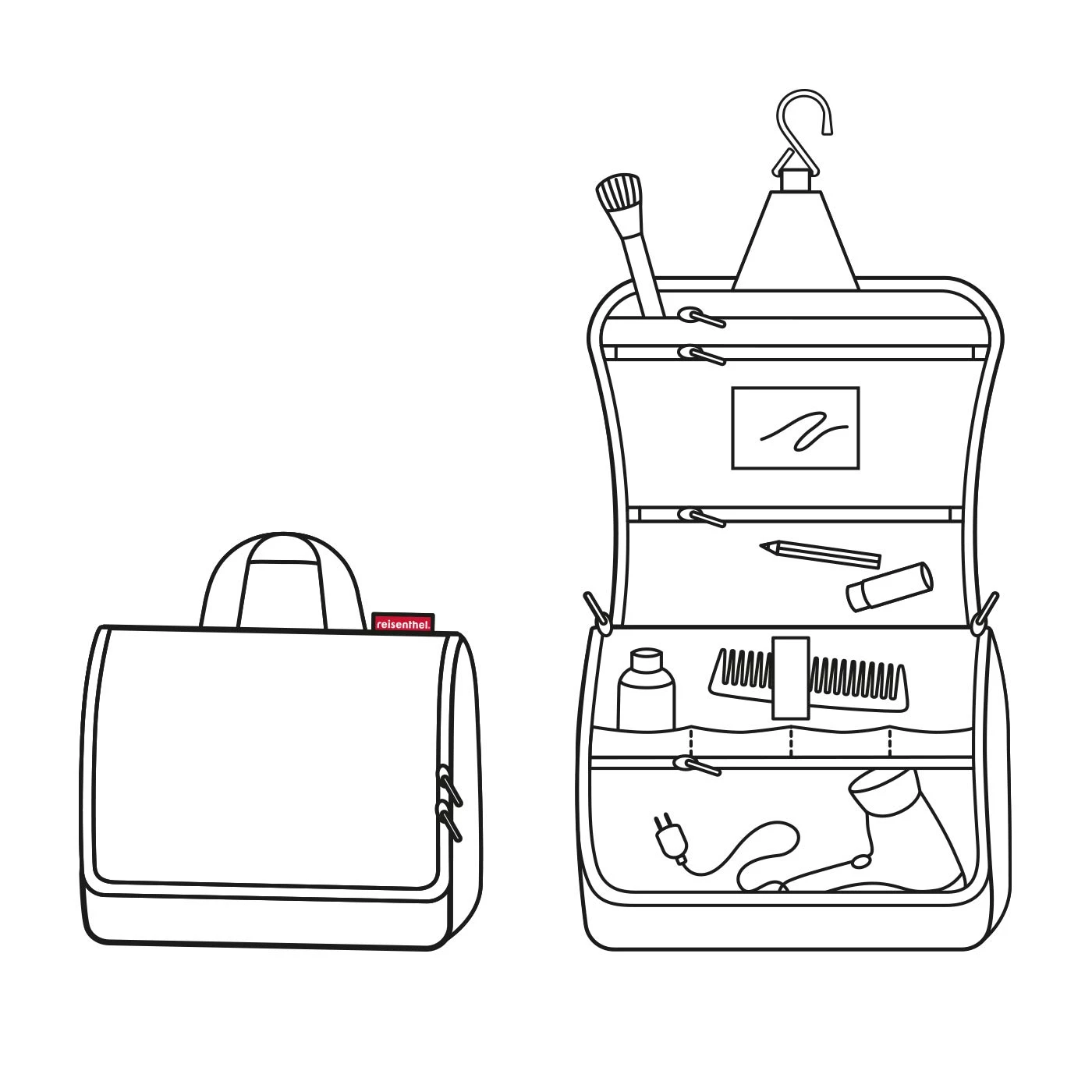 Reisenthel XL Floral 1 Large Foldable Toilet Bag 5 Reisenthel XL Floral 1 Large Foldable Toilet Bag