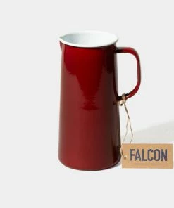 Falcon Enamelware Burgundy Pint Jug