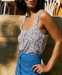 Petite Mendigote Hortense Iris Canard Top