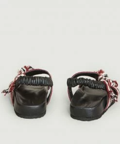 Petite Mendigote Sandals With Fancy Straps In Cotton Laura
