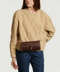 Petite Mendigote Cassandra Studs Leather Pouch Bag