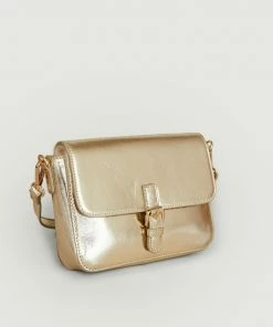 Petite Mendigote Hyperion Metallic Leather Messenger Bag