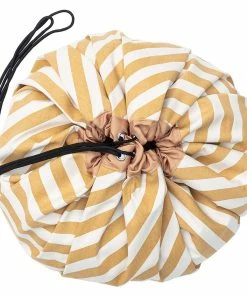 Play and Go Tappeto Portagiochi Righe Senape