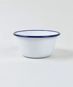 Falcon Enamelware Box of 4 Small Enamel Bowls - White