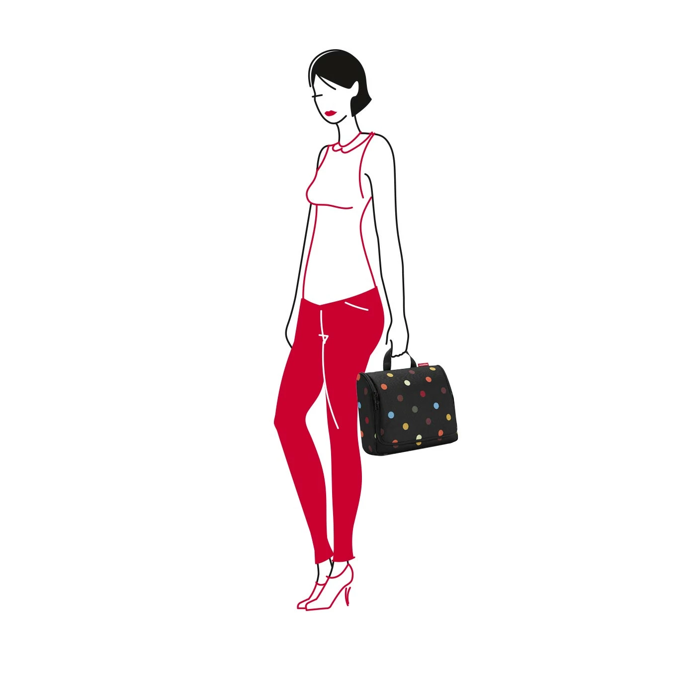 Reisenthel XL Dots Large Foldable Toilet Bag 3 Reisenthel XL Dots Large Foldable Toilet Bag