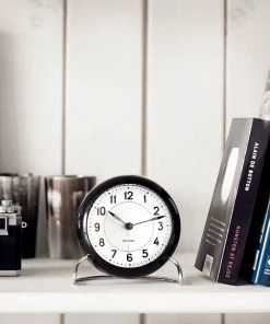 Rosendahl Arne Jacobsen Station Table Clock Black