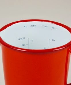 Falcon Enamelware 2 Pint Pillarbox Red Enamel Jug