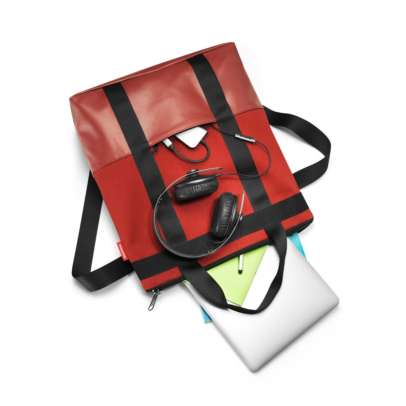 Reisenthel Russet Red CANVAS DAY PACK Rucksack 2 Reisenthel Russet Red CANVAS DAY PACK Rucksack