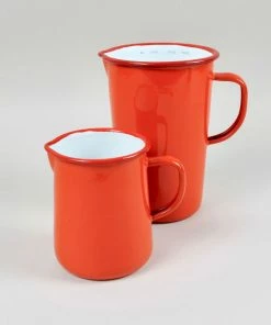 Falcon Enamelware 2 Pint Pillarbox Red Enamel Jug