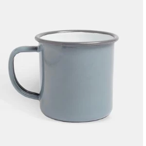 Falcon Enamelware Pigeon Grey Mug 1 Falcon Enamelware Pigeon Grey Mug