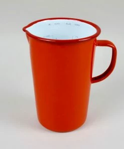 Falcon Enamelware 2 Pint Pillarbox Red Enamel Jug