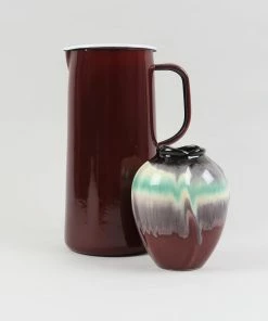 Falcon Enamelware 3 Pint Enamel Jug - Burgundy