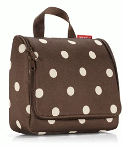 Reisenthel Mocha Dots Foldable Toilet Bag