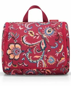 Reisenthel XL Paisley Ruby Large Foldable Toilet Bag
