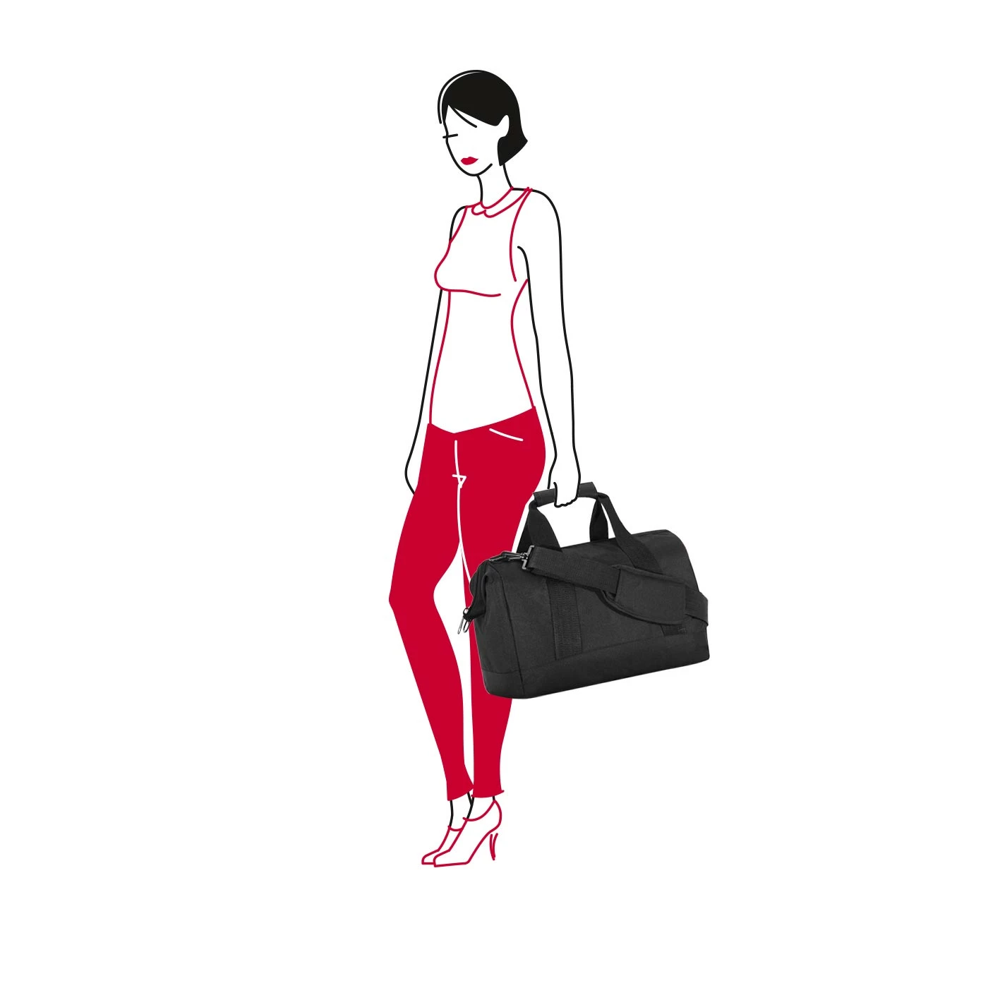 Reisenthel Medium Black Allrounder M Shoulder Bag 4 Reisenthel Medium Black Allrounder M Shoulder Bag